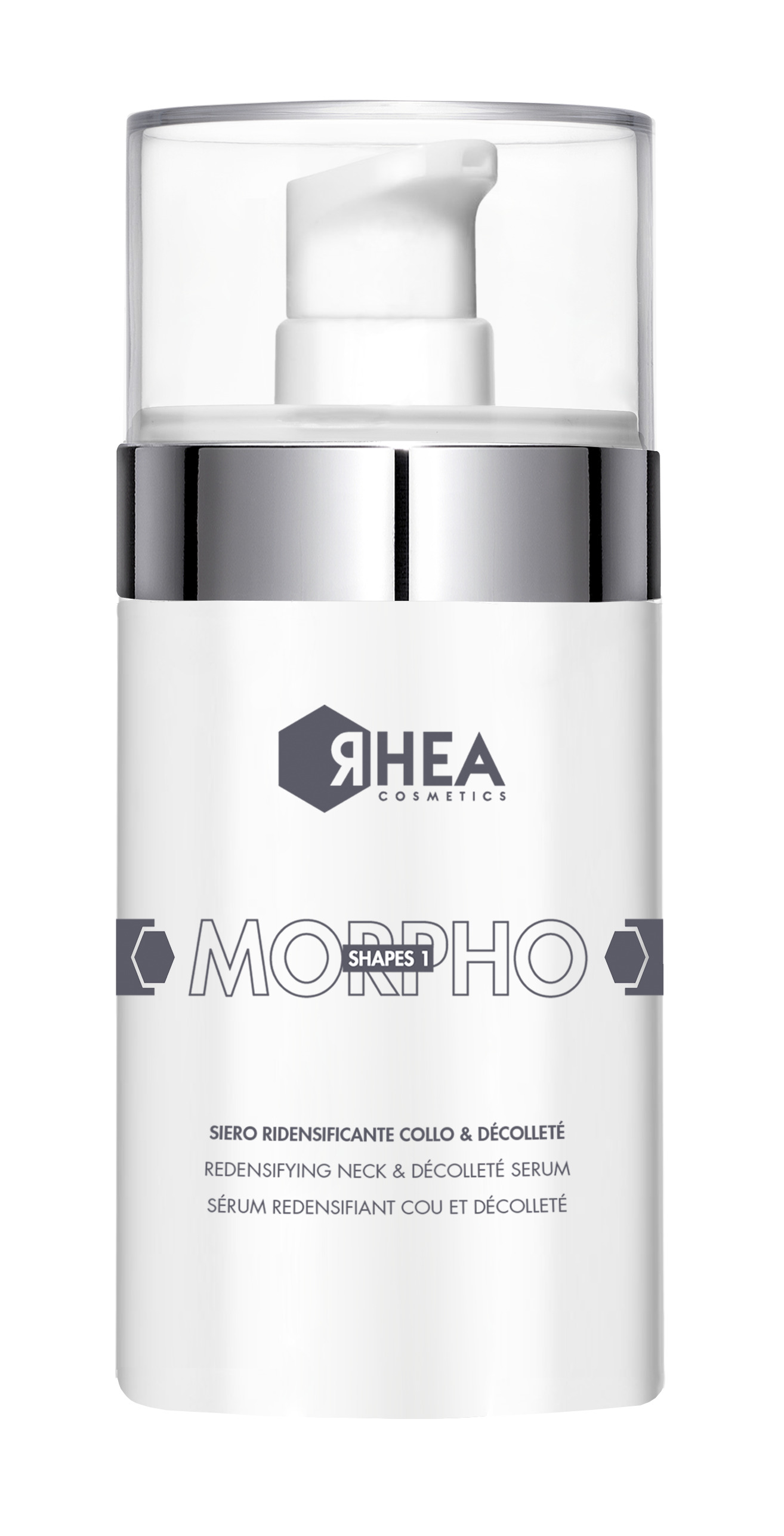 Ущільнююча сироватка для шиї і зони декольте RHEA Cosmetics MorphoShapes 1